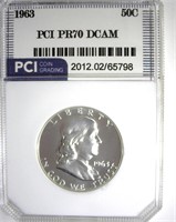 1963 Franklin PR70 DCAM LISTS $5000 IN 69