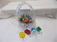 GLASS BASKET WITH CANDIES
