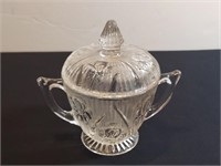 Iris & Herringbone Covered Sugar Bowl Jeanette