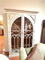 BEAUTIFUL-LIGHTED-CABINET-ARCHED GLASS DOORS