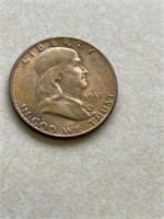 1951 Franklin a half dollar