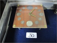 Silver Heritage Clock w/ coins