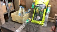 Finch feeders, suett holders, bag of seed