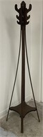 Coat rack made of wood measuring 70” tall