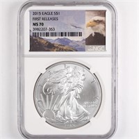 2015 Silver Eagle NGC MS70