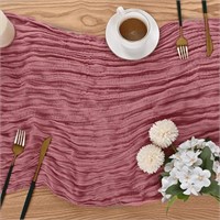 P3413  YMHPRIDE Cheesecloth Table Runner 35 x 120