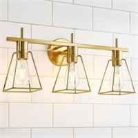 HAHZT Industrial Vanity Lights: 3 Lights Gold