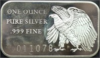 1oz Eagle Bicentennial silver bar