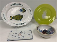 D.K.Clay Colander, Fish Platter