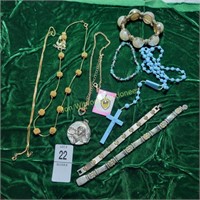 Costume Necklaces, Bracelets, Medallion, Rosary