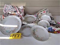 8 PC. SET OF DISHES, PLATES, SAUCERS, SALAD PLATES