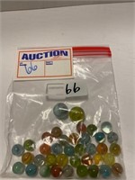 Bag of Cat Eye Marbles w/Shooters