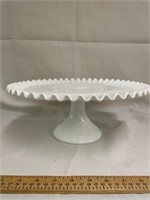 Milk glass platter