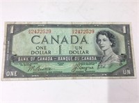 1954 Canadian 'devil's Face' $1 Bill