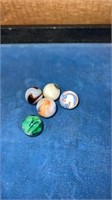 5 vintage swirl marbles mint condition