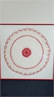 24x24.5 in framed doily picture