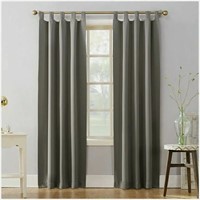 New York One Curtain Panel in Stone 40" X 84"