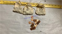 3 bags of 1971 pennies, 15 from each mint