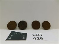 4 CANADA LARGE CENTS