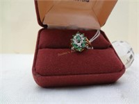 10kt Emerald & Diamond Ring 2.4G