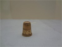 14Kt Victorian Gold Thimble, 14.5G Etched