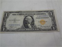 $1 Silver Certificate 1935A Yellow Seal