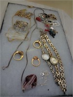 Assorted Costume & Sterling Jewelry Incl Watches