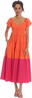 $127  Donna Morgan Colorblock Midi Dress  Size 8
