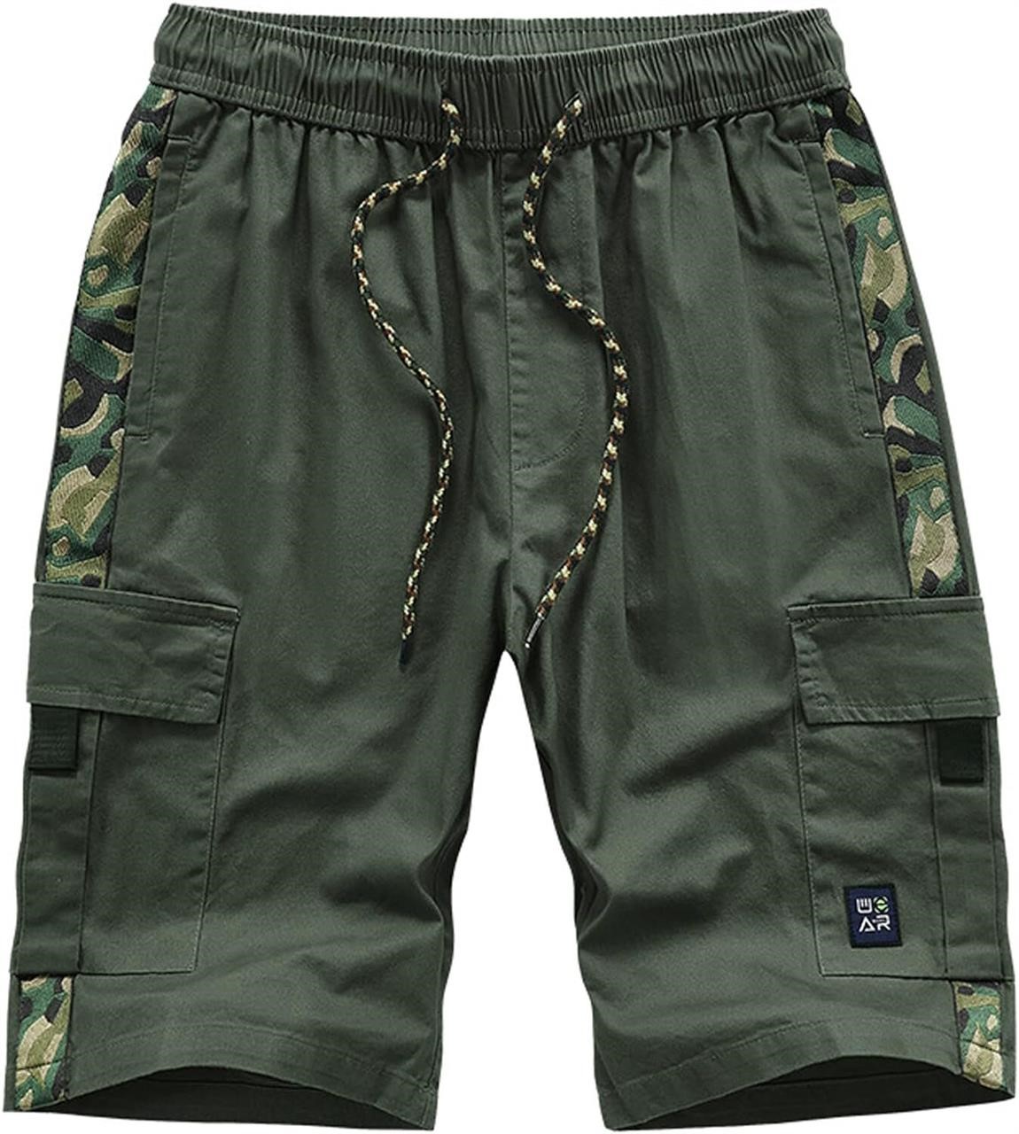 $26  VtuAOL Men's Cargo Shorts  34 Camo Green