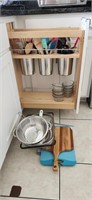 Contents of Pullout Cupboard and Strainers