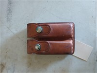 Bianchi double leather clip for 45 auto / 9 mm