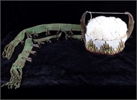 Assiniboine Beaded Pronghorn Headdress 19th C.