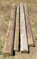 (O) 8ft Fence Posts, made from telephone poles,