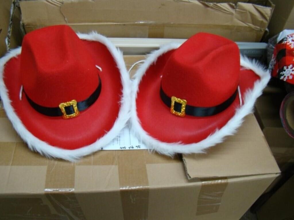 2 Red Hats With Blck & Gold