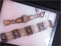 8" bracelet marked Silver Mexico and a bracelet