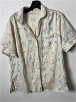 Vintage Floral Button Up Shirt Femme PJ’s?