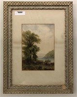 J.W. Gray Adirondack Landscape Watercolor