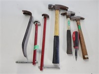 Hammers, Sink Wrenches, prybar, Screwdriver