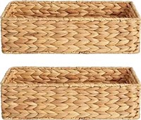 *Water Hyacinth Woven Storage Basket-Pack of 2