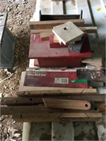 Miter back saw and supplies