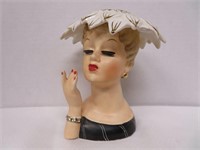 Napco Petal Hat Lady Head Vase