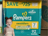 Pampers 92 diapers size 7