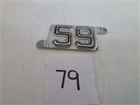 1959 License Plate Revalidation Tag