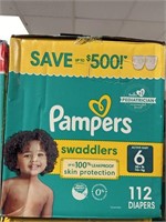 Pampers 112 diapers size 6