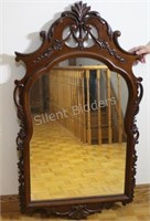 Floral Carved Decorative Wood Entrance Mirror