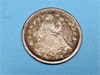 1851 Seated Liberty Silver 1/2 Dime