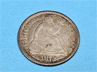 1873 Seated Liberty Silver 1/2 Dime