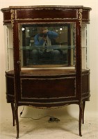 ANTIQUE FRENCH STYLE MAHOGANY DISPLAY CABINET