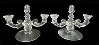 Crystal Glass Candlesticks