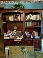 DOUBLE BOOKCASE WITH BOOKS AND MORE
